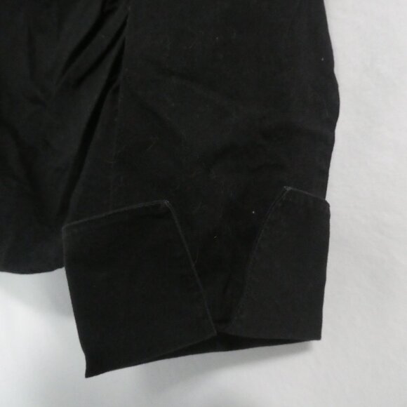 ZONE | medium | Black Long Sleeve Shirt With Rolled Cuffs and Zip Back Bottom - Picture 9 of 16